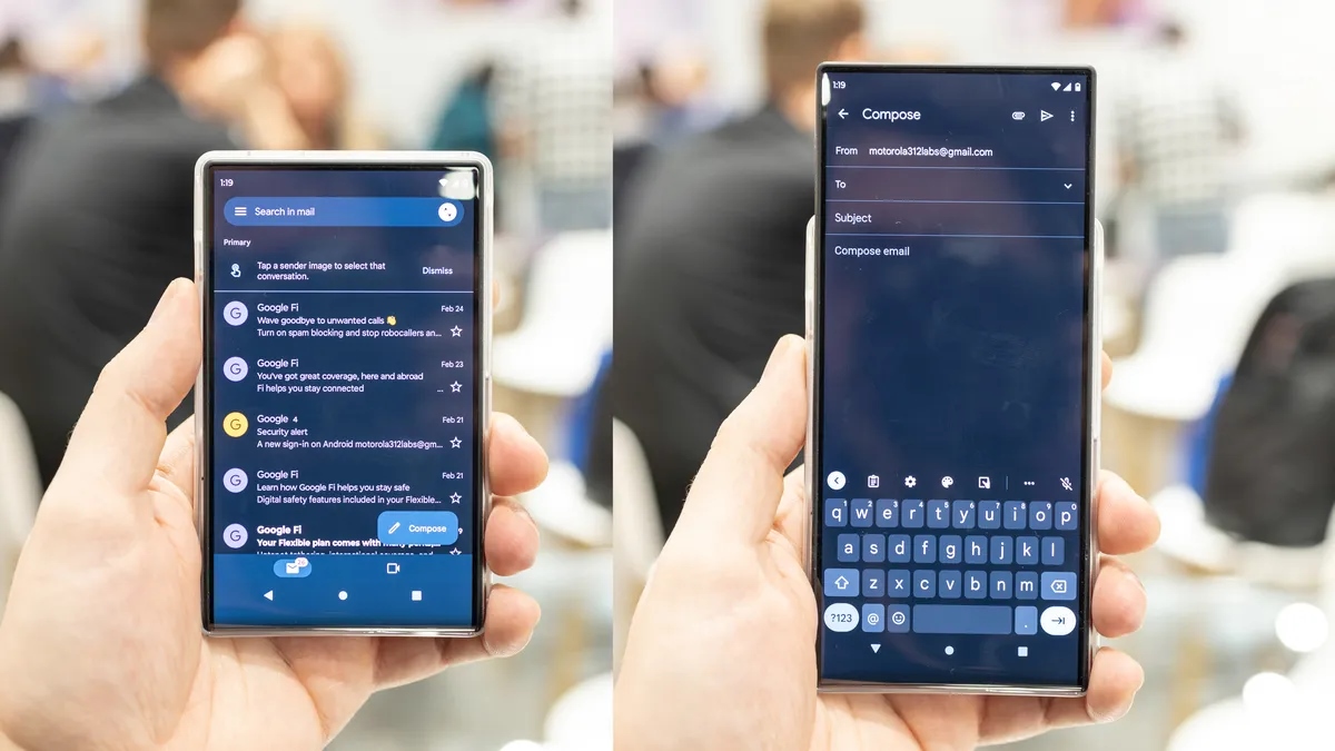 moto rollable screen