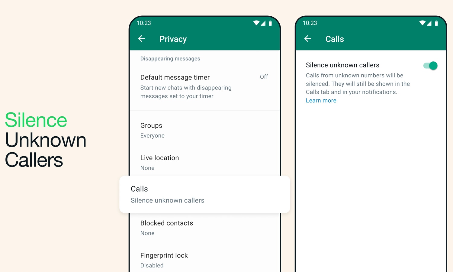 Whatsapp-Silence-Unknown-Callers