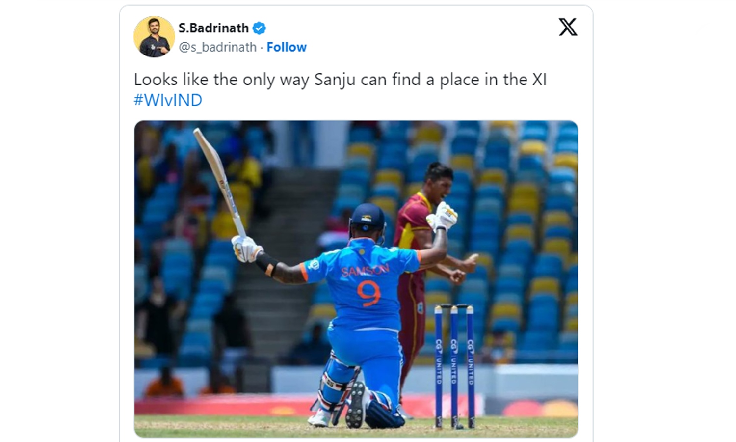 S-Badrinath-Tweet