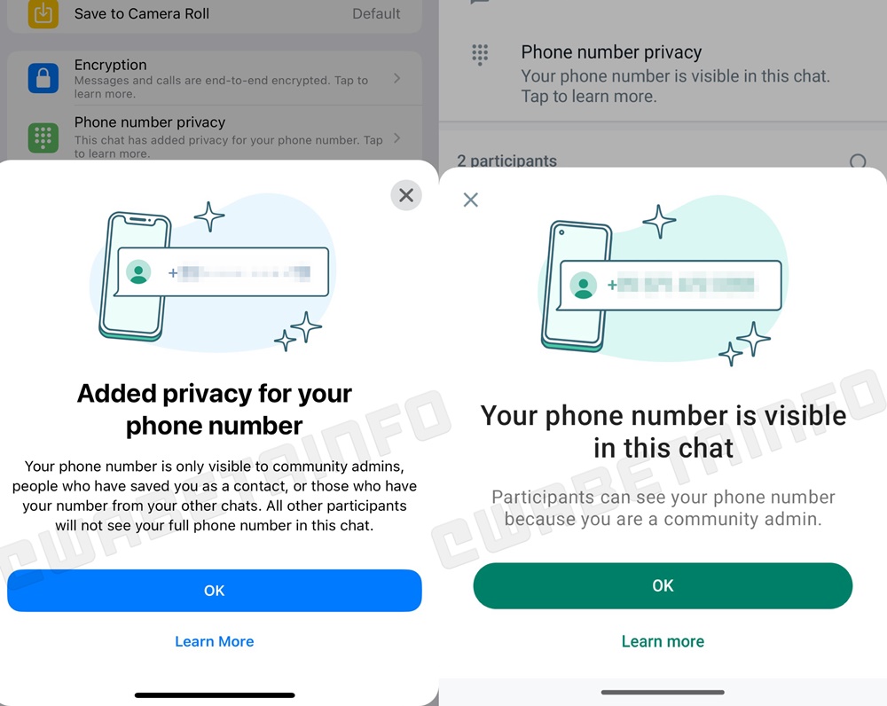phone number privacy feature