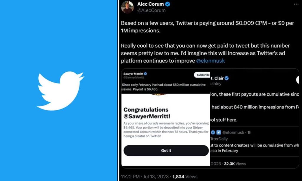 twitter ad revenue sharing