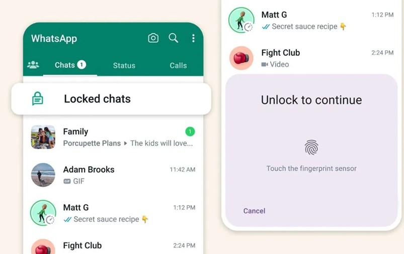 chat lock feature