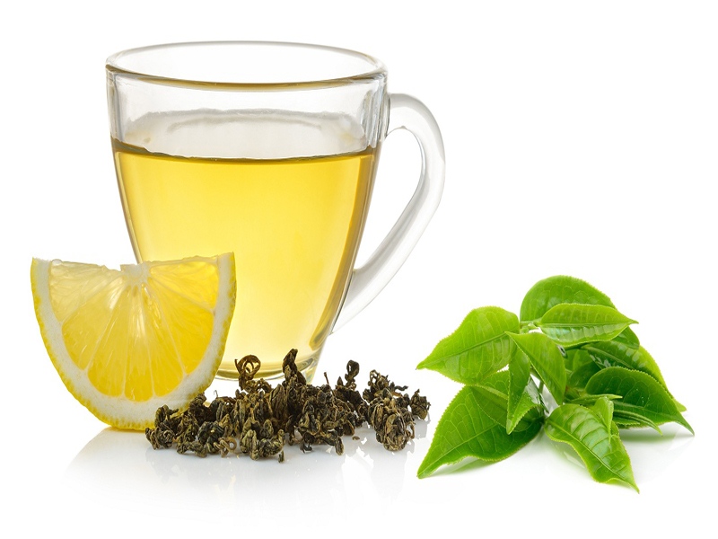 green tea and lemon